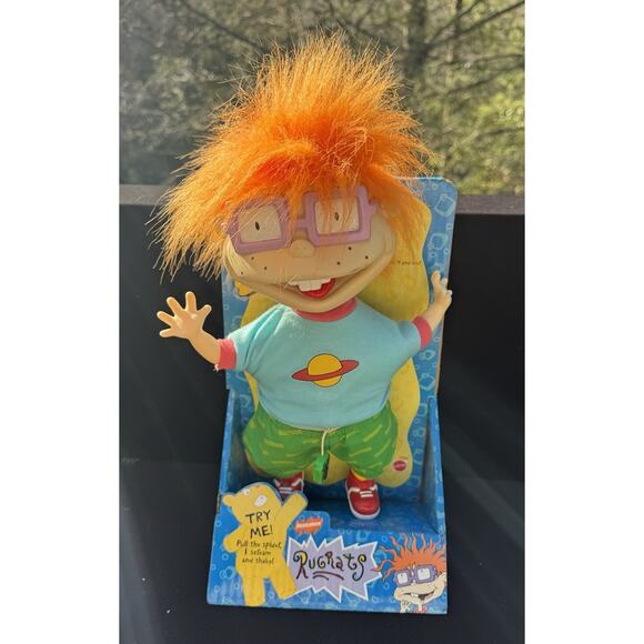 New Nickelodeon Rugrats Chuckie Doll Toy 1997 Vintage Applause Rare Works!